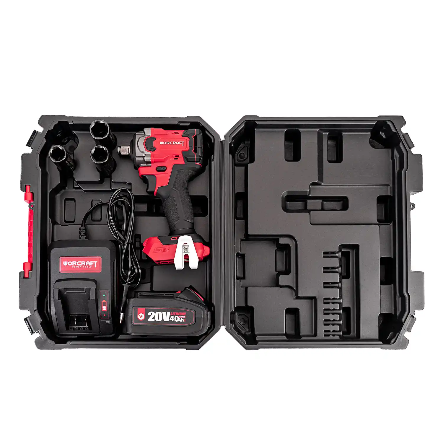 ⁦مفتاح صدمات لاسلكي 20 فولت 450 نيوتن مترClé à chocs boulonneuse sans fil 20V 450nm 4.0Ah⁩ - الصورة ⁦6⁩