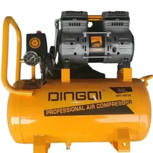 ضاغط هواء خالٍ من الزيت فائق الهدوء سعة24 لتر Compresseur d'air silencieux et sans huile 24L DINGQI