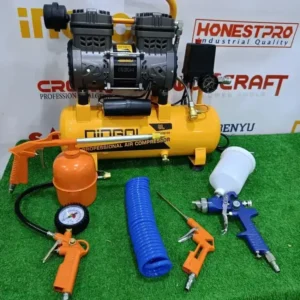 كمبرسور هواء صامت 9 لتر+5قطع Compresseur d'air silencieux 9 litres + kits5 pièces DINGQI