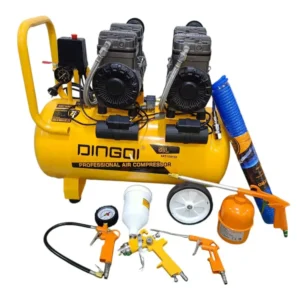 كمبرسور هواء صامت 50لتر Compresseur d'air silencieux 50 litres1490W + kits5 pièces DINGQI